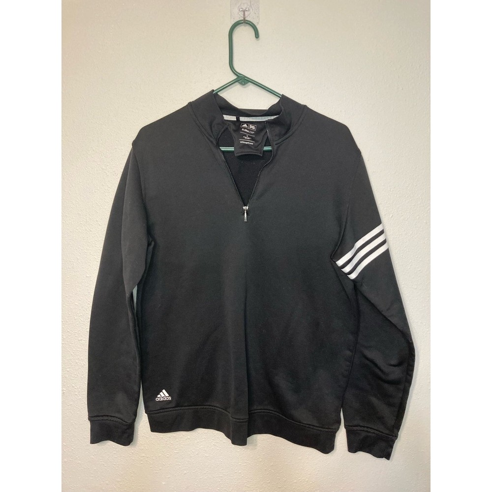 Adidas Fleece Half-Zip climalite Sweatshirt in Black